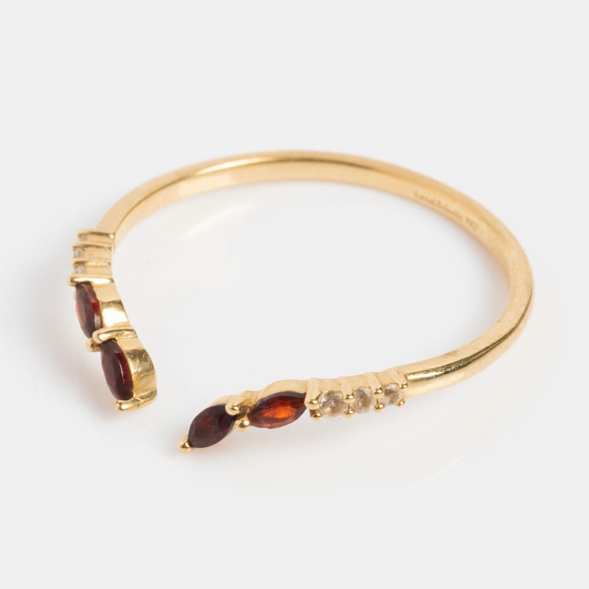 Solid Gold 2025 January Capsule Delicate Garnet Stacking Ring