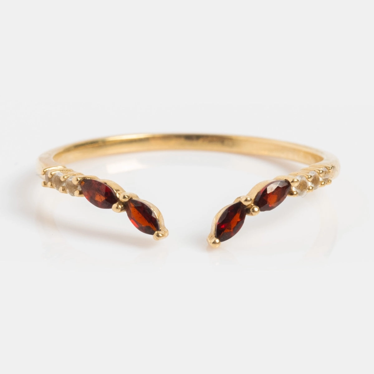 Solid Gold 2025 January Capsule Garnet Stacking Set with Free Gift