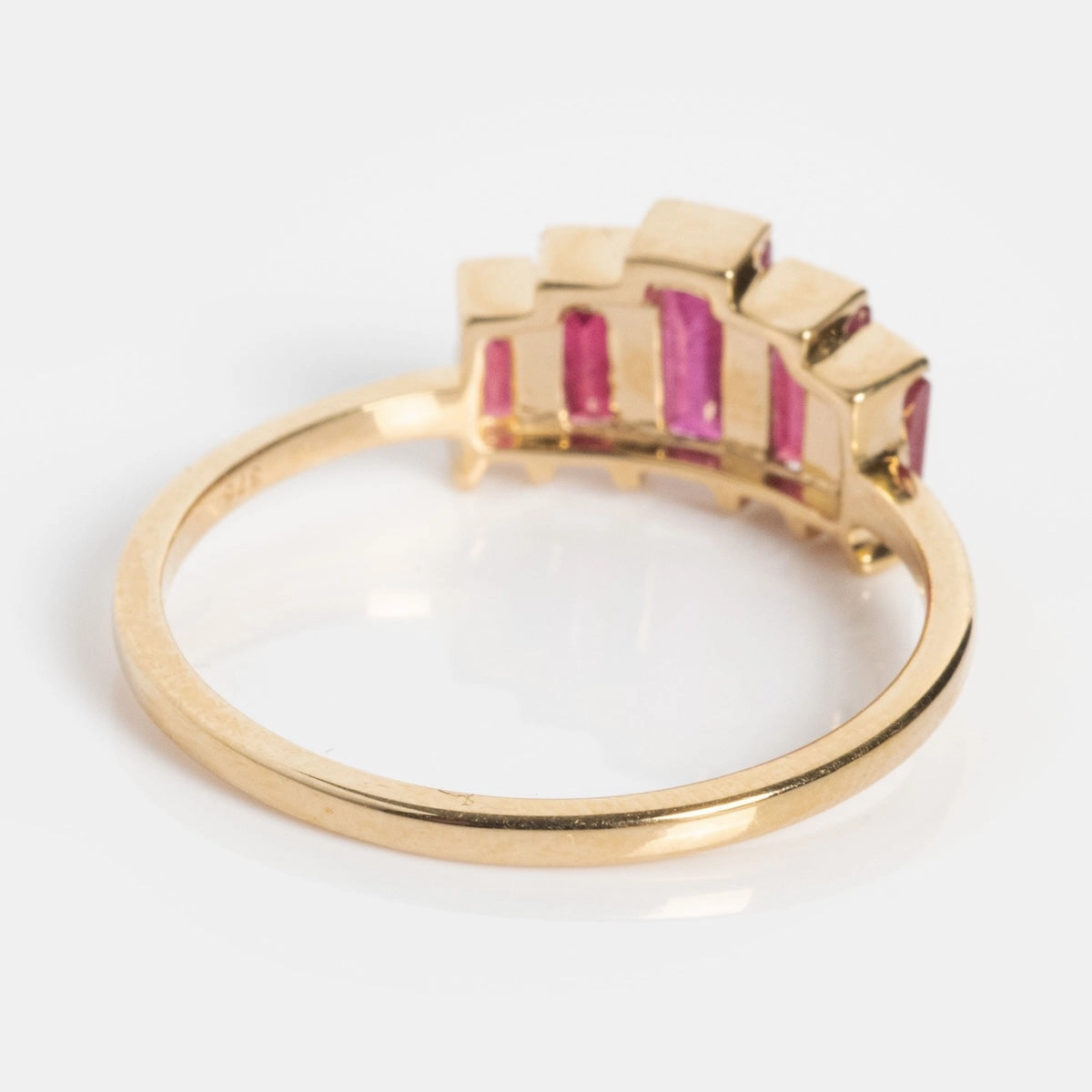 Solid Gold 2025 July Capsule Art Deco Ruby Statement Ring