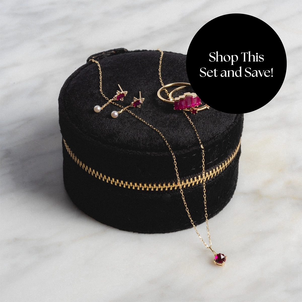 Solid Gold 2025 July Capsule Ruby Full Set with Free Gift