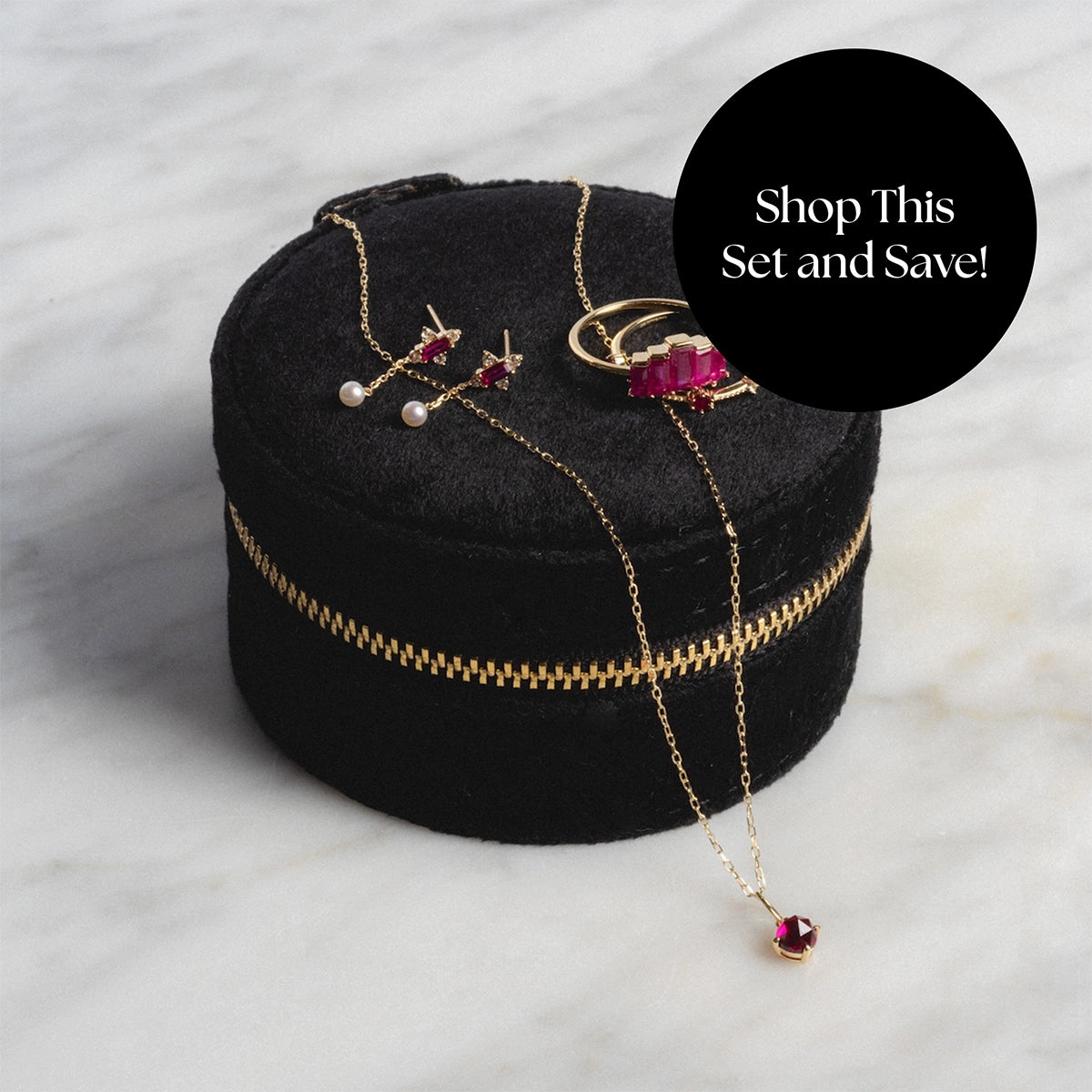 Solid Gold 2025 July Capsule Ruby Full Set with Free Gift