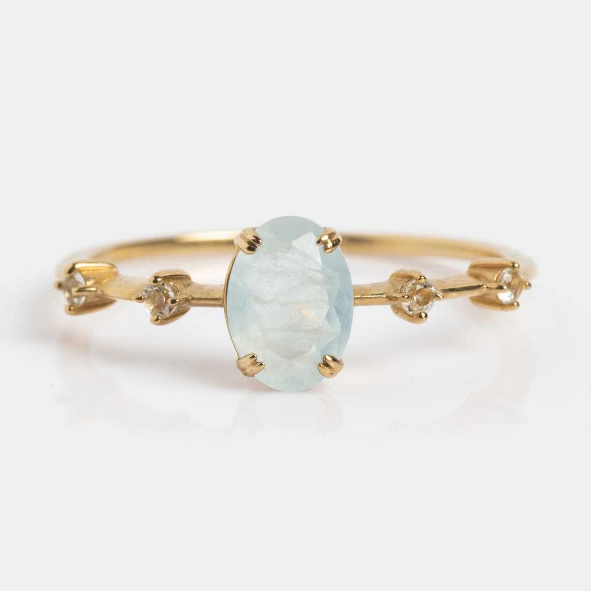 Solid Gold 2025 March Capsule Classic Aquamarine Statement Ring