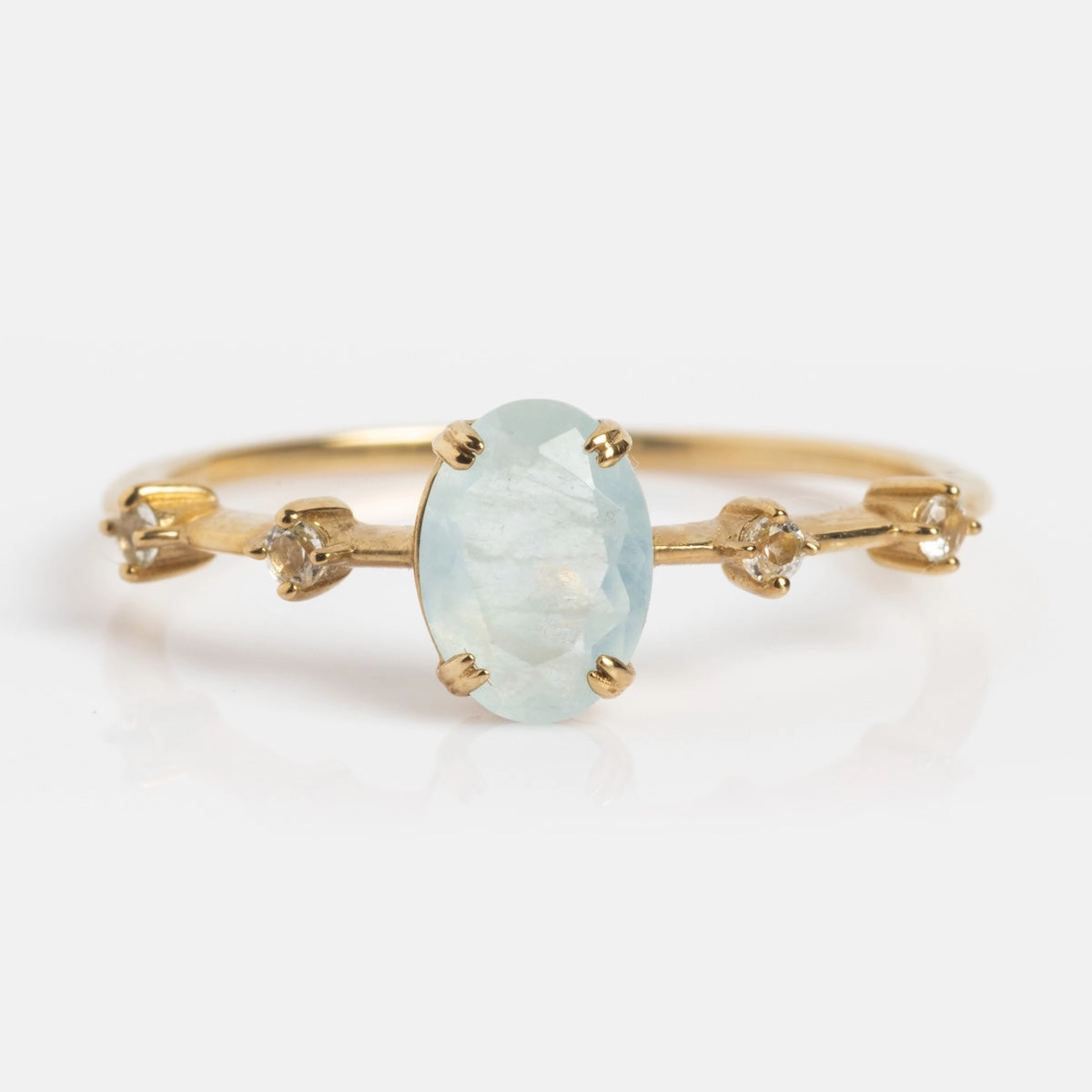 Solid Gold 2025 March Capsule Classic Aquamarine Statement Ring