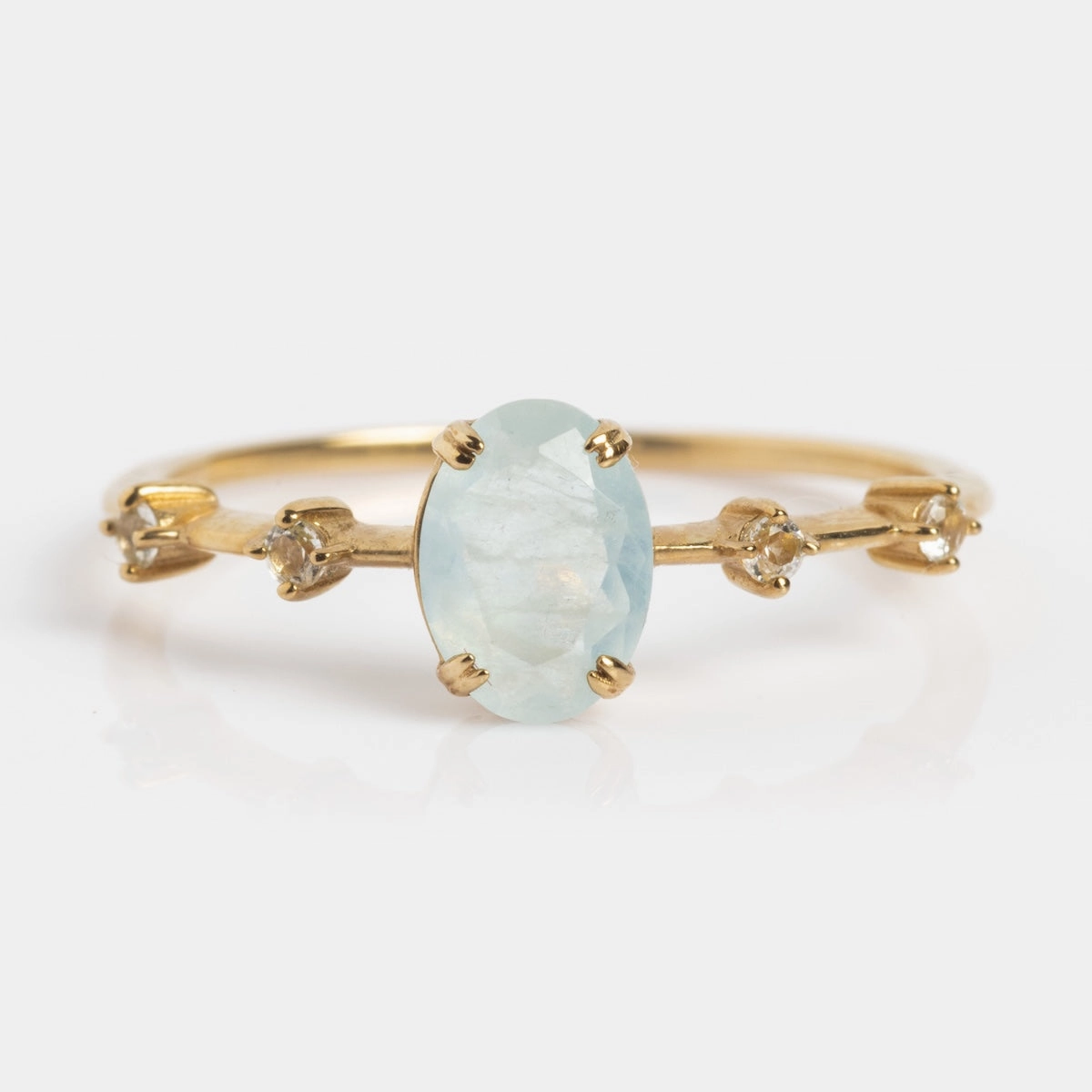 Solid Gold 2025 March Capsule Classic Aquamarine Statement Ring