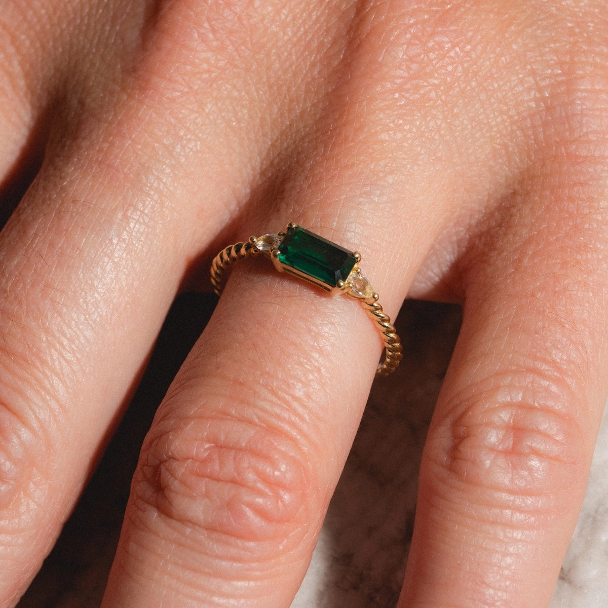 Solid Gold 2025 May Capsule Emerald Statement Set with Free Gift