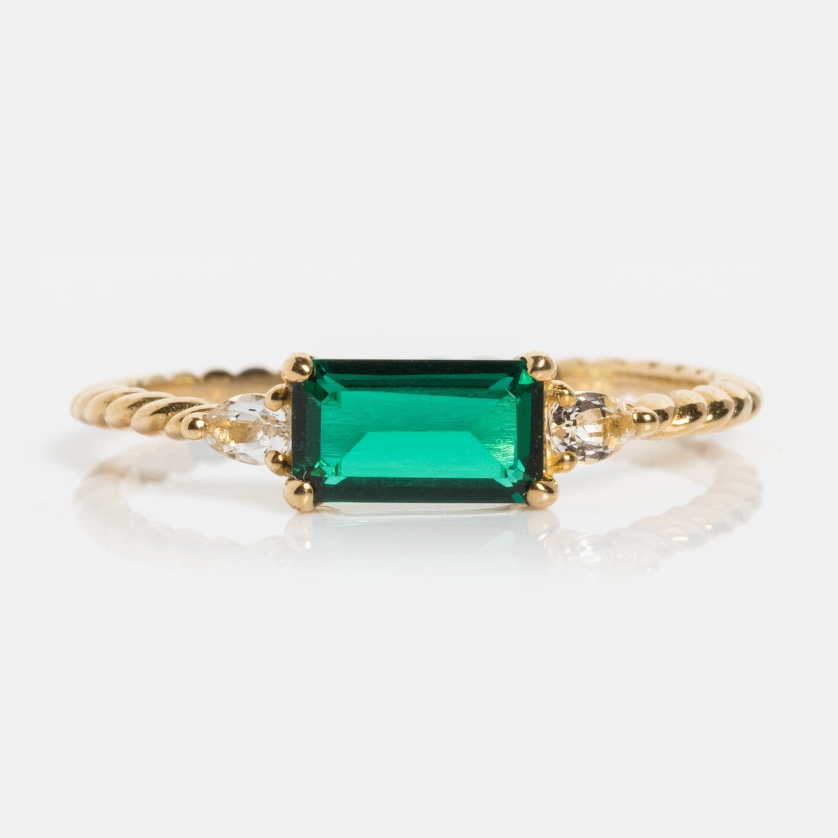 Solid Gold 2025 May Capsule Emerald Statement Set with Free Gift
