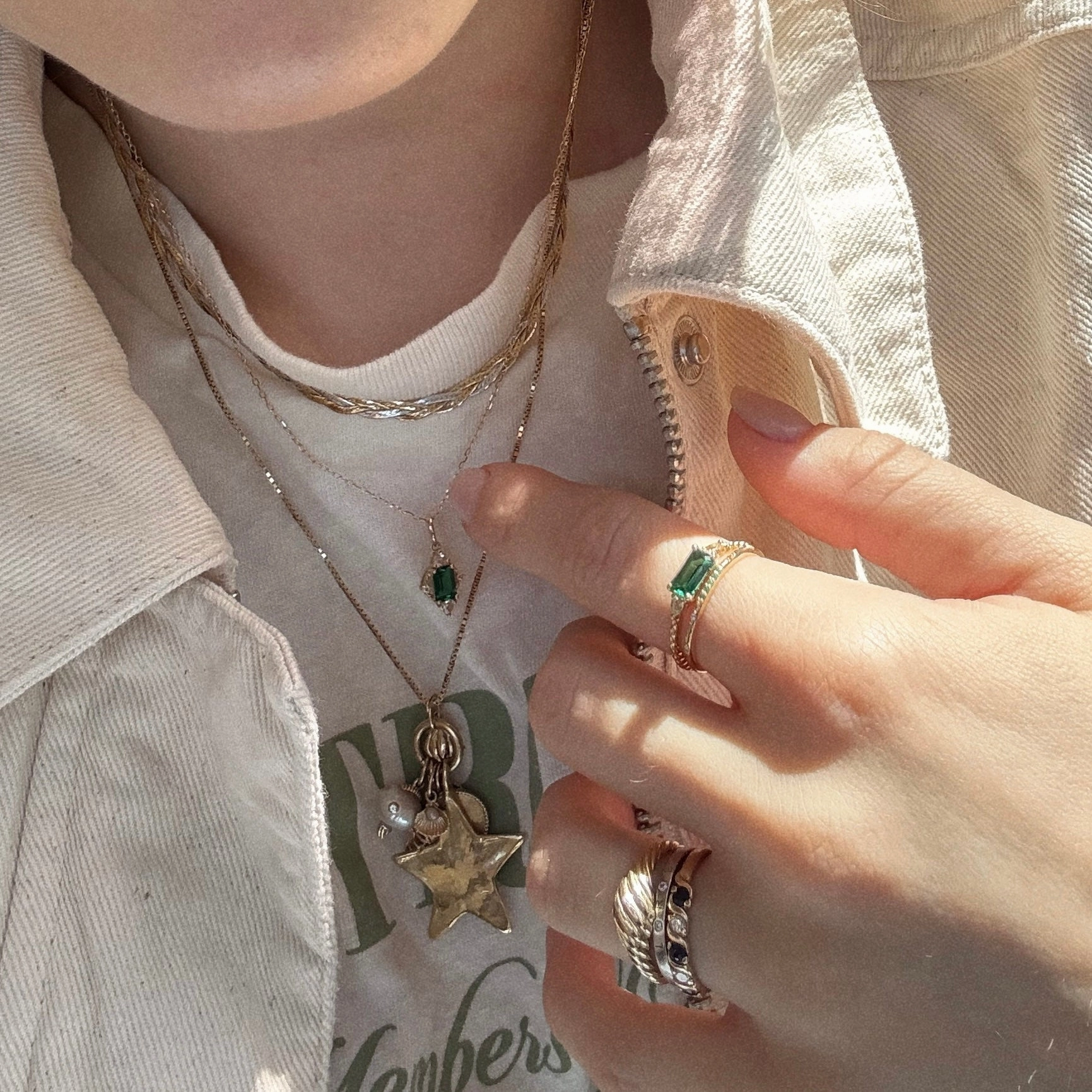 Solid Gold 2025 May Capsule Emerald Statement Set with Free Gift