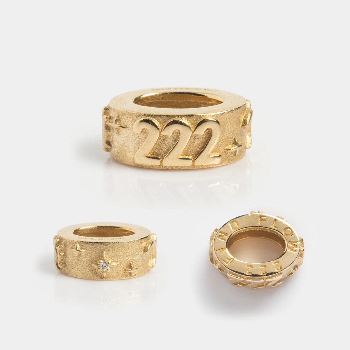 Solid Gold Angel Number Spacer Charm