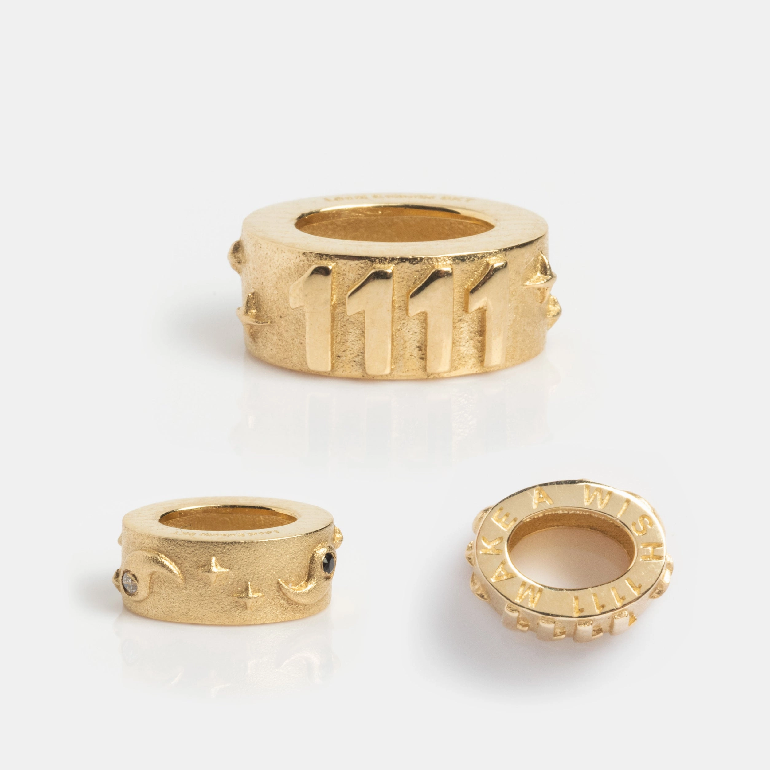 Solid Gold Angel Number Spacer Charm