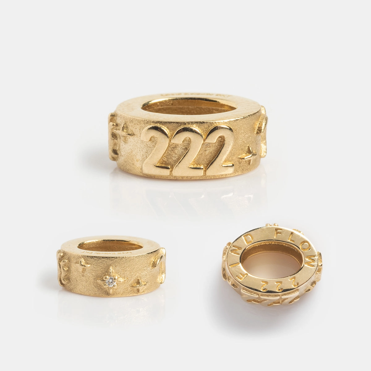 Solid Gold Angel Number Spacer Charm