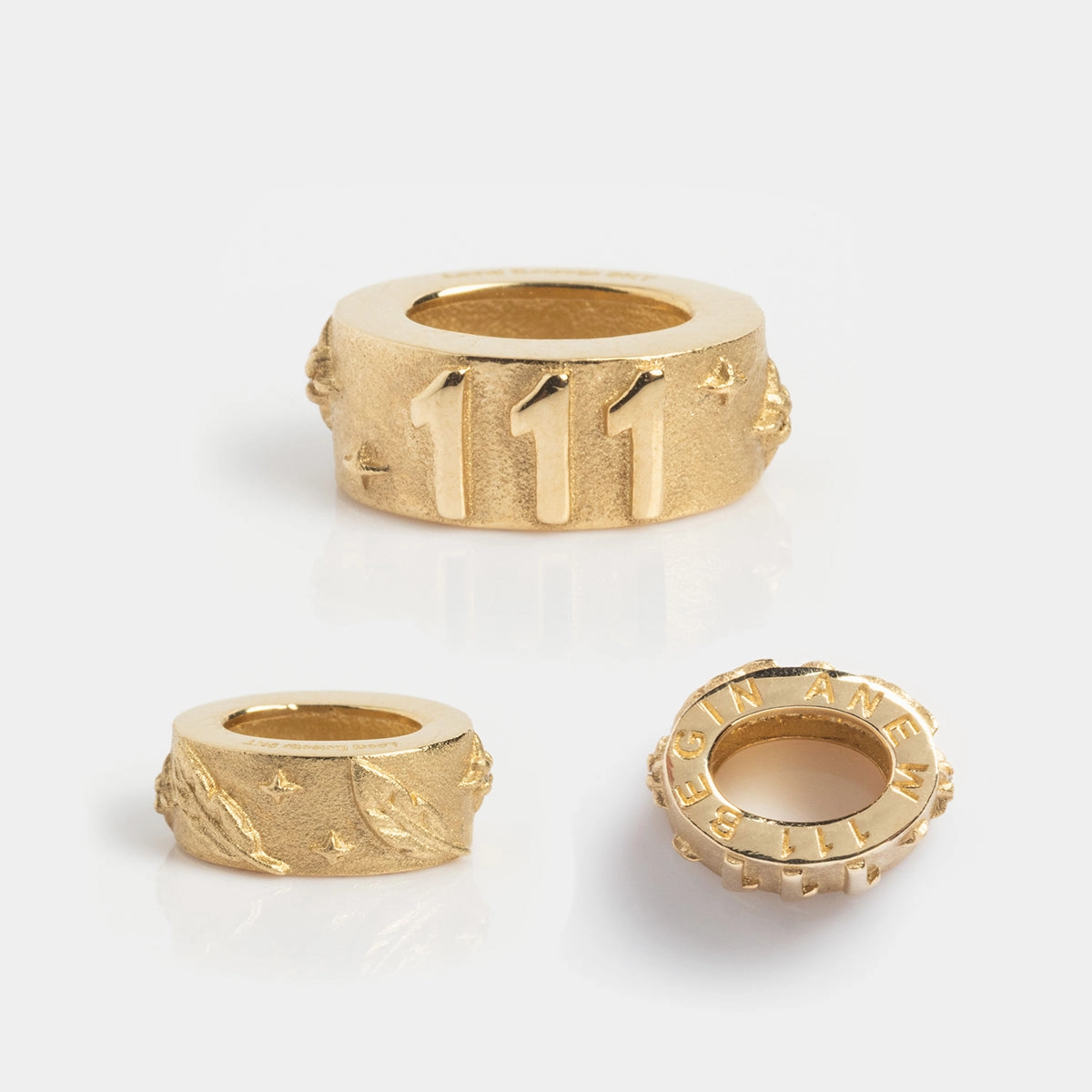 Solid Gold Angel Number Spacer Charm