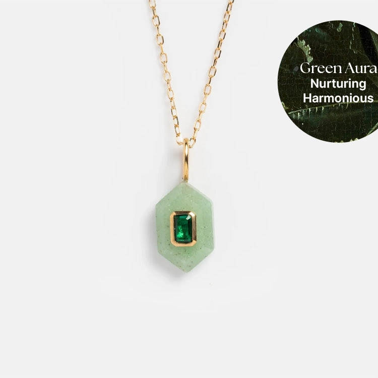 Solid Gold Aura Necklace