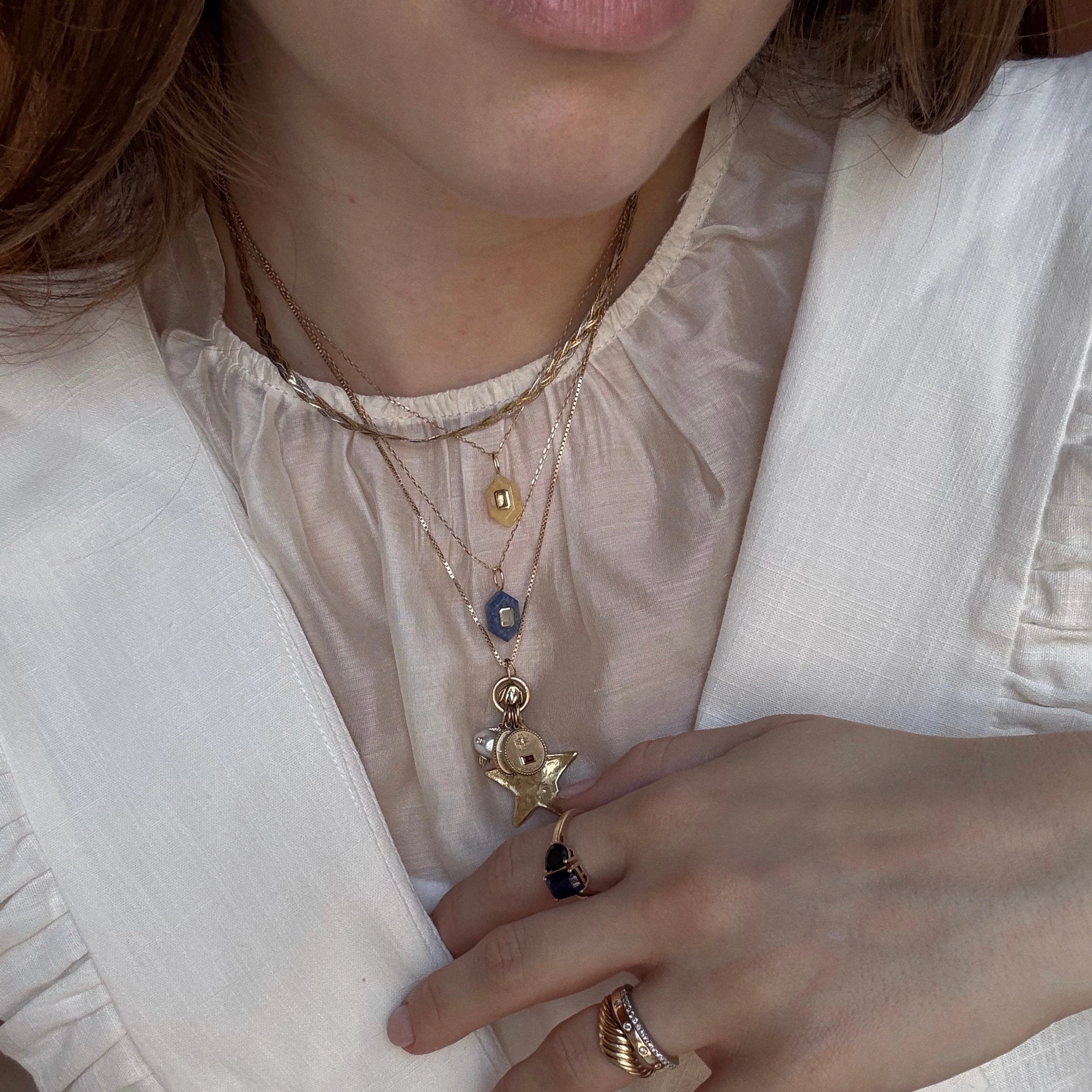 Solid Gold Aura Necklace