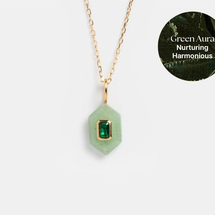 Solid Gold Aura Necklace
