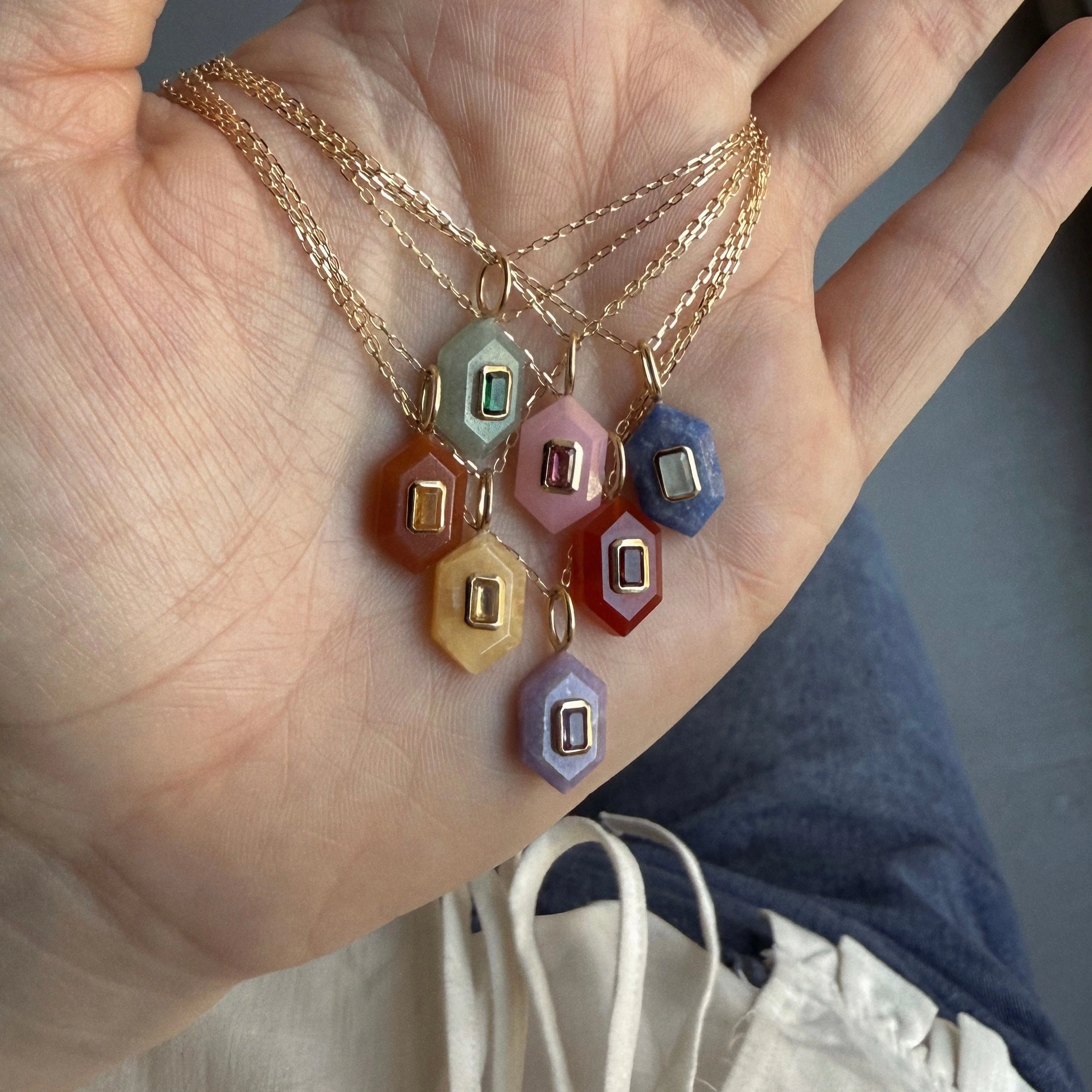 Solid Gold Aura Necklace