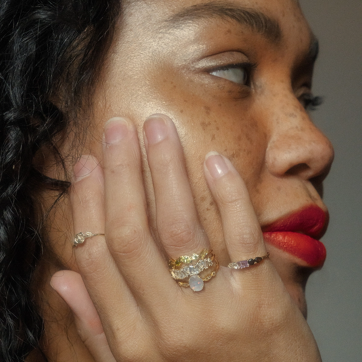 Solid Gold Birth Flower Ring