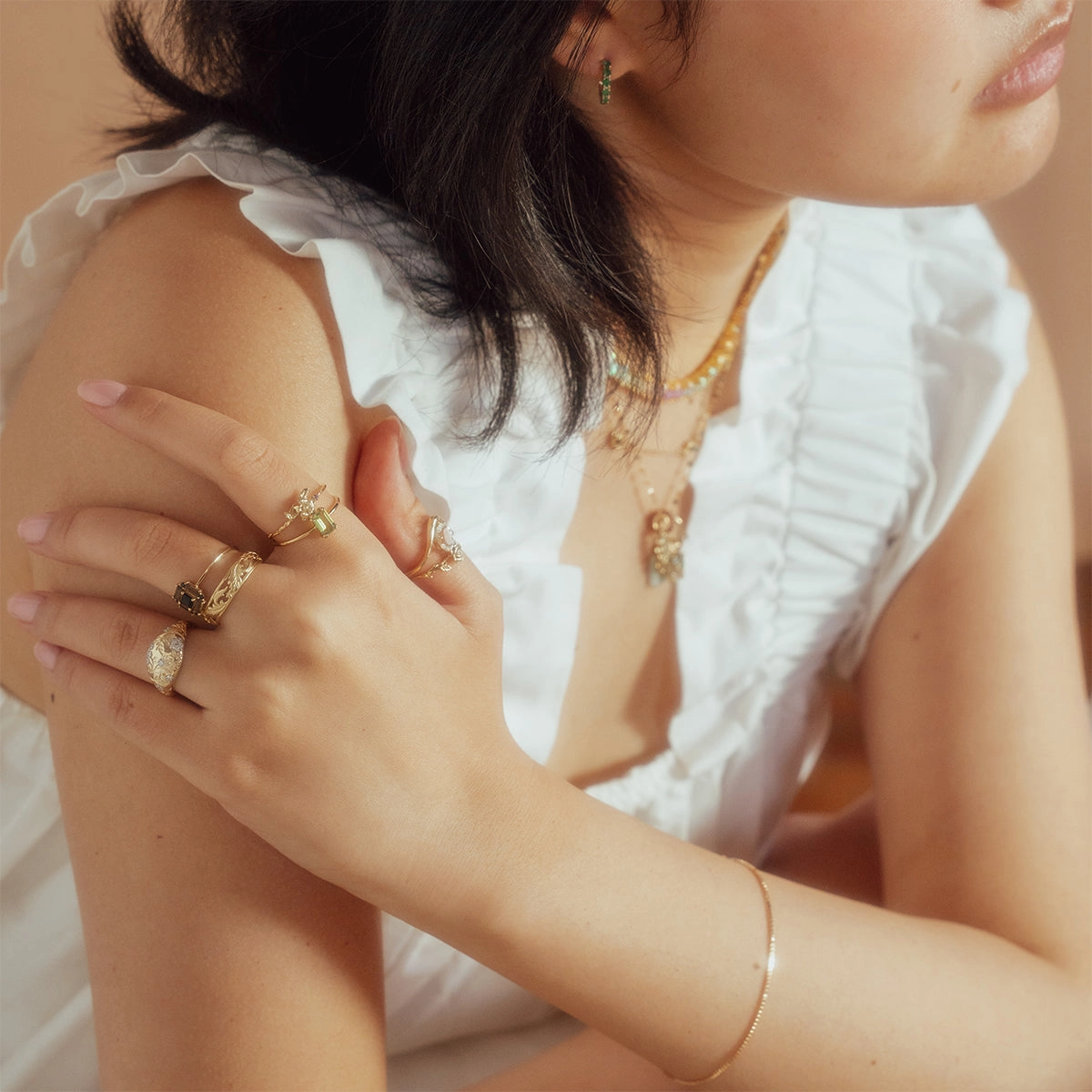 Solid Gold Birth Flower Ring