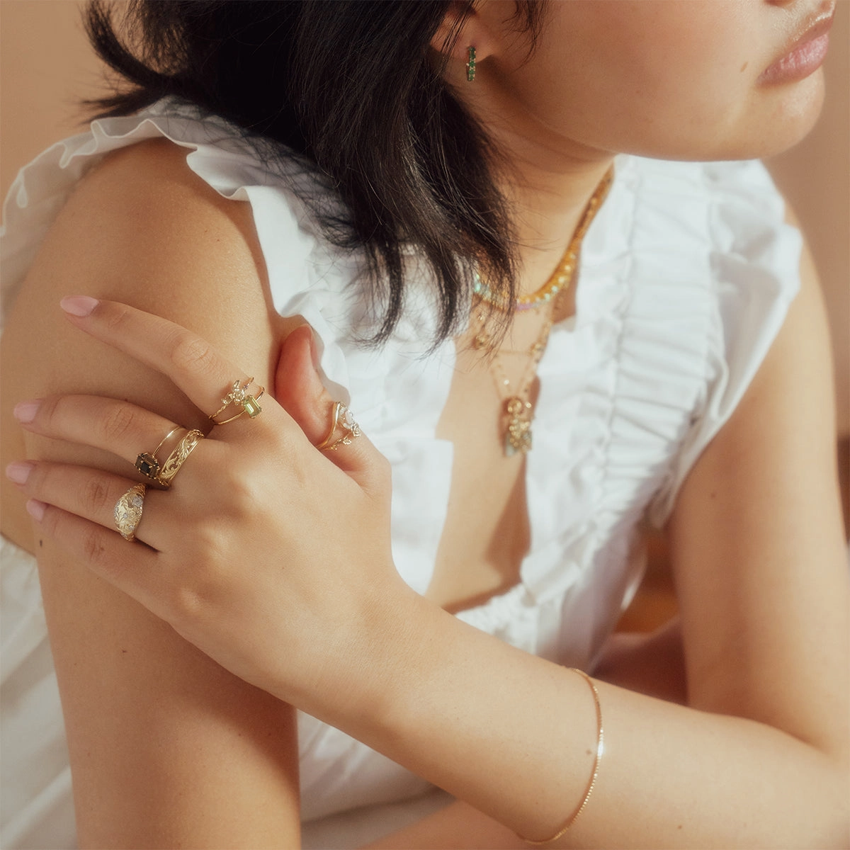 Solid Gold Birth Flower Ring