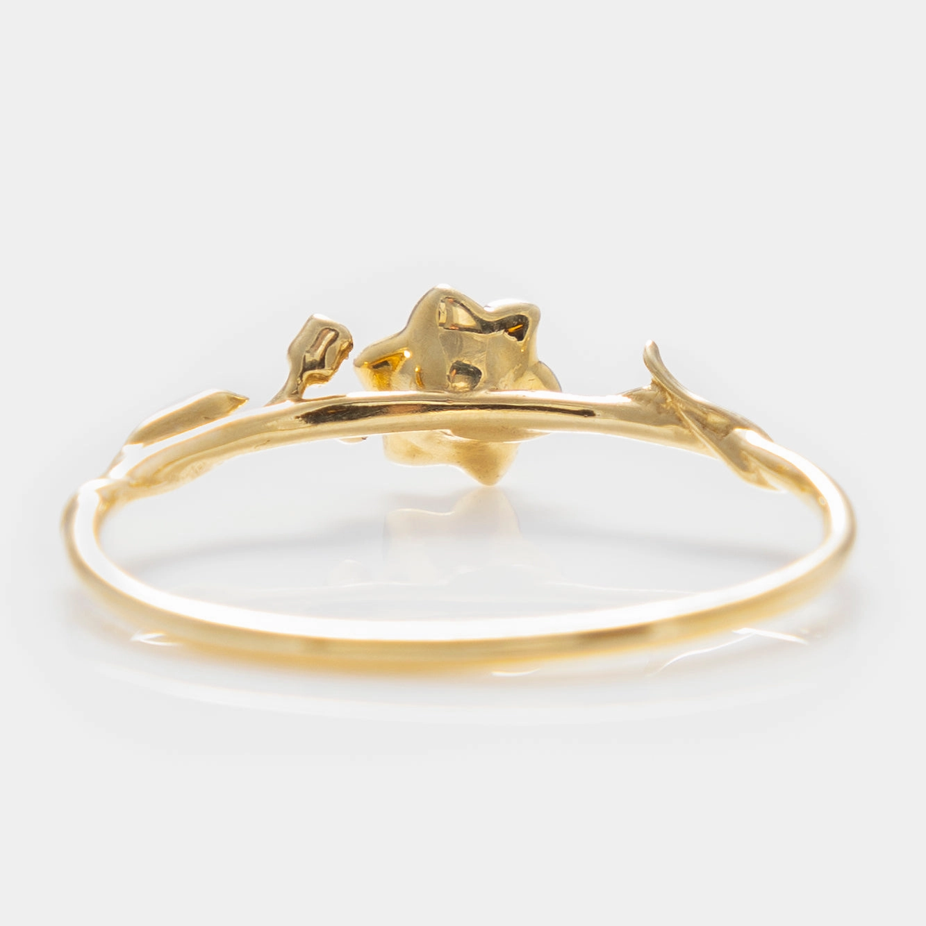 Solid Gold Birth Flower Ring