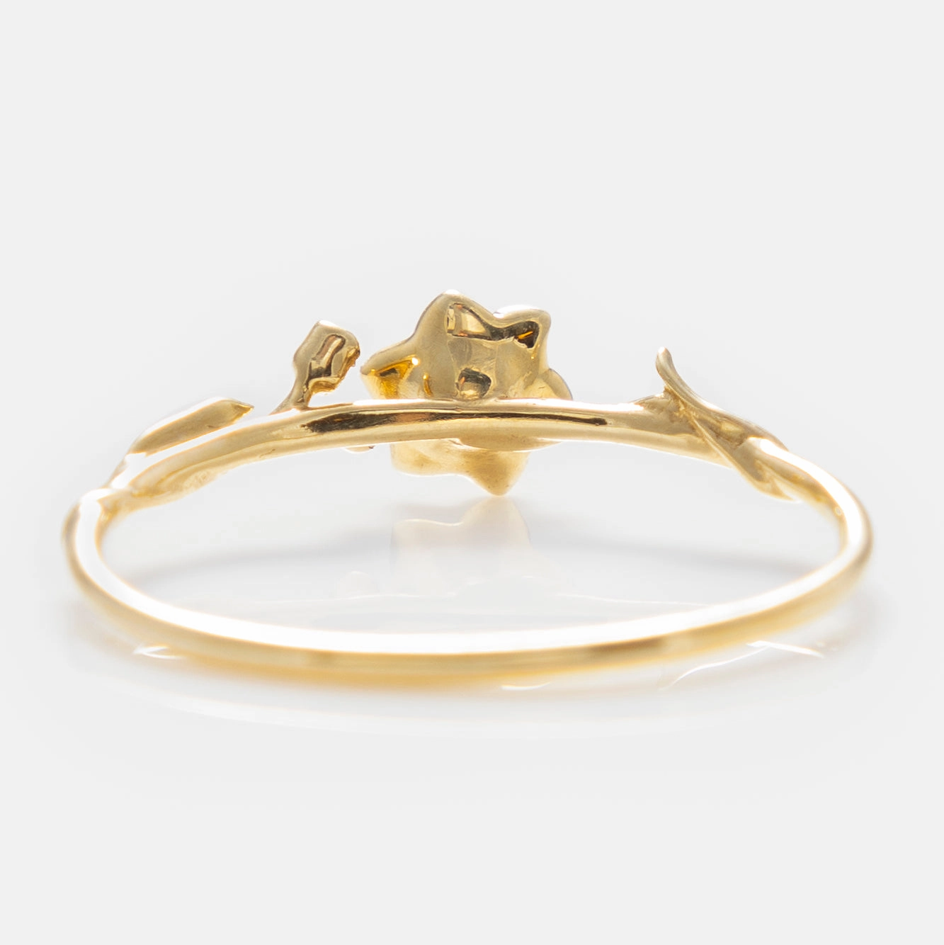 Solid Gold Birth Flower Ring