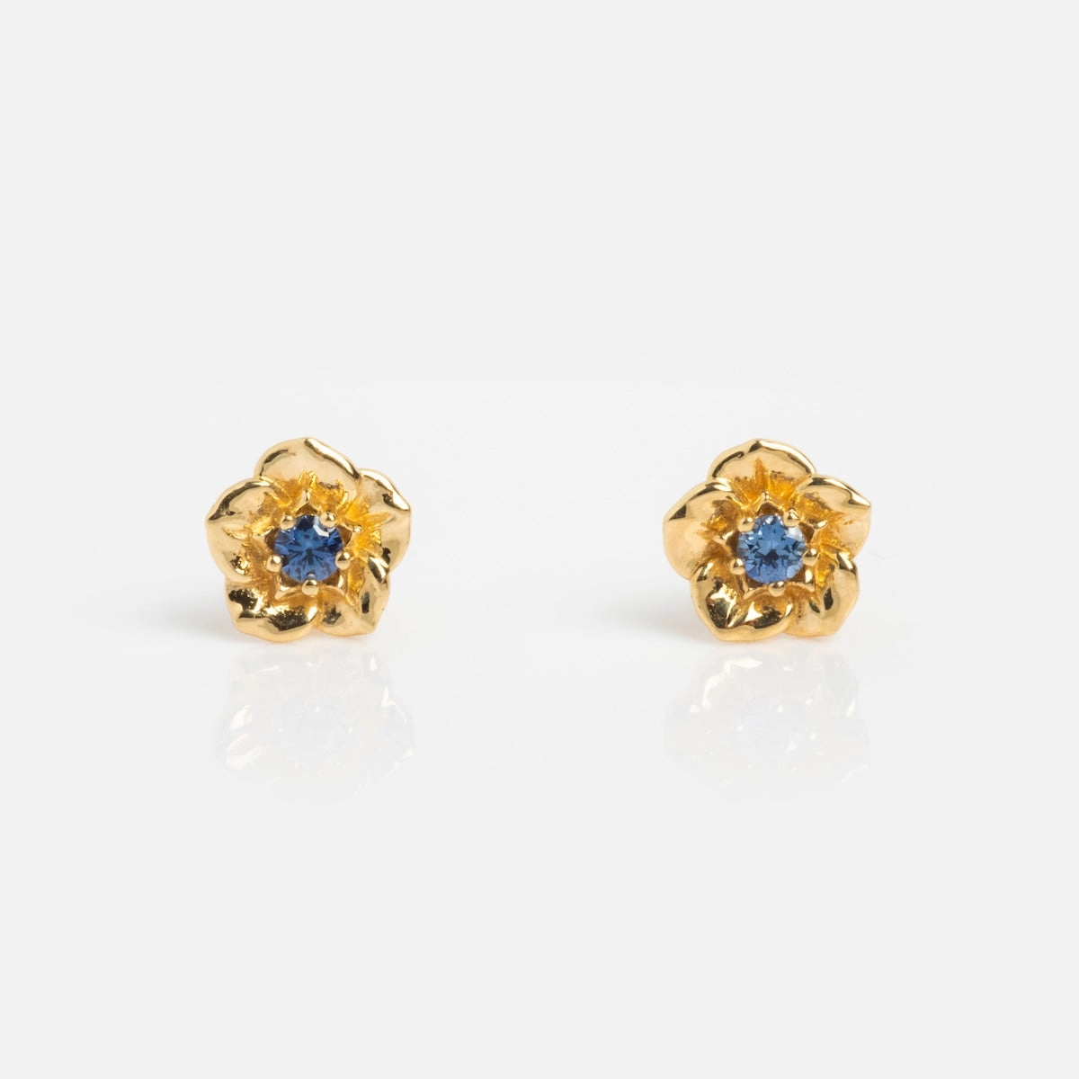 Solid Gold Birth Flower Studs
