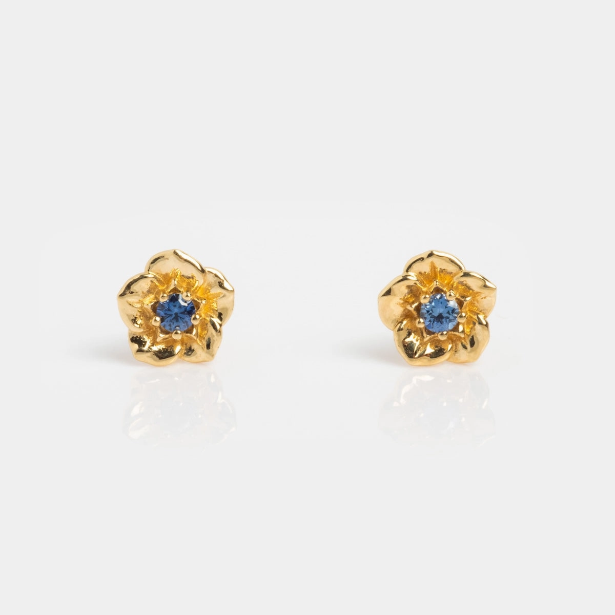 Solid Gold Birth Flower Studs