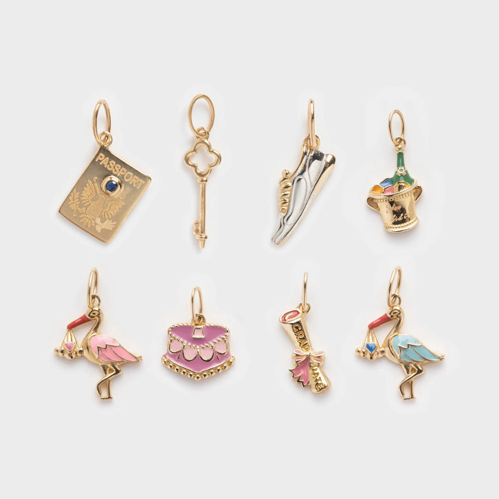Solid Gold Celebration Charm