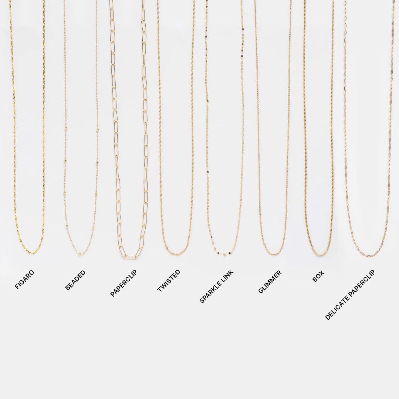 Solid Gold Chain for Charms