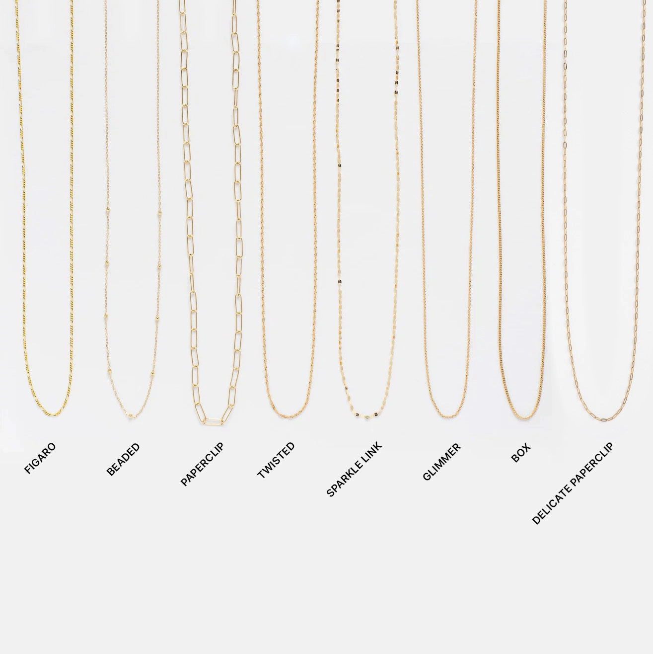 Solid Gold Chain for Charms