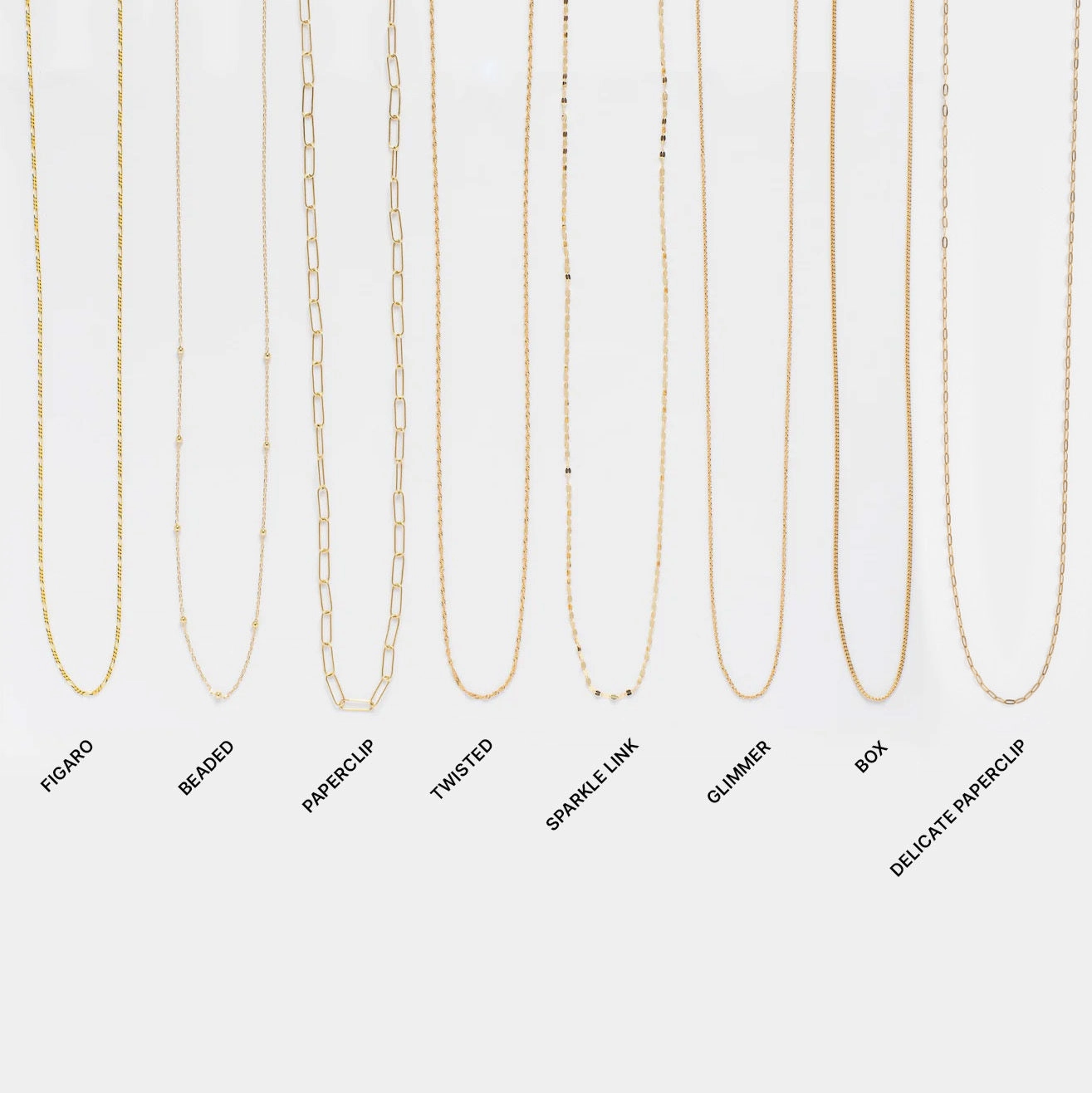 Solid Gold Chain for Charms
