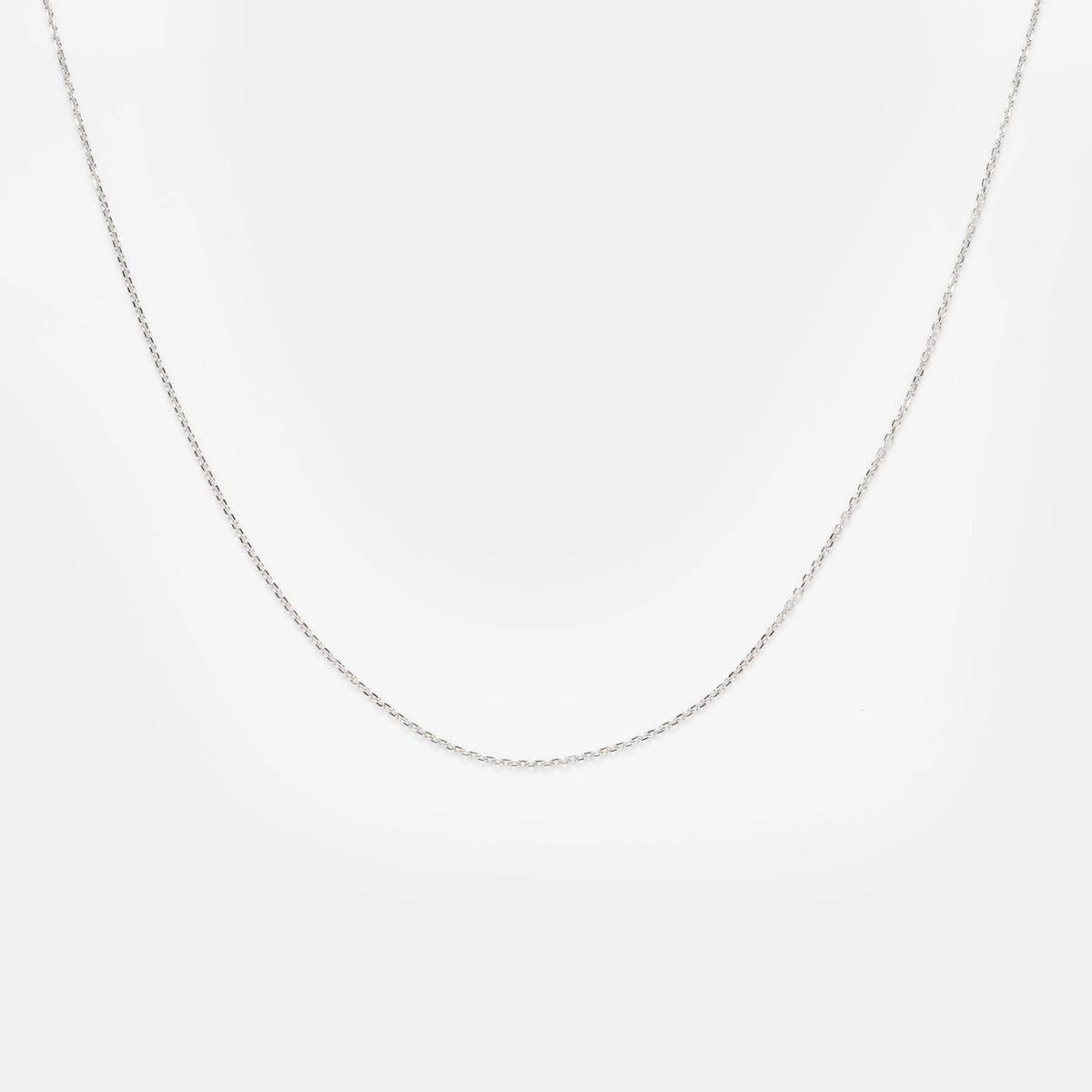 Solid Gold Chain for Charms in White Gold