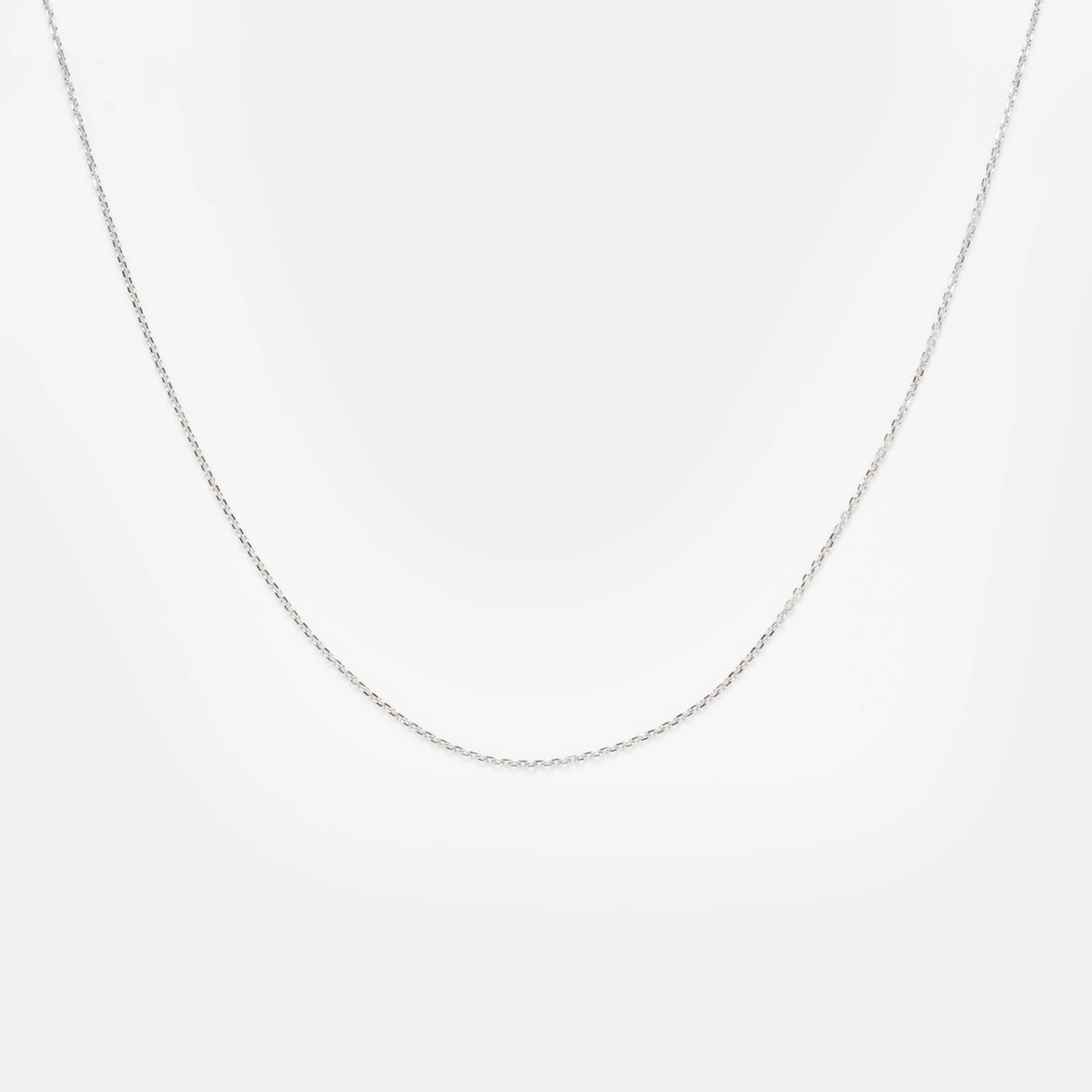 Solid Gold Chain for Charms in White Gold