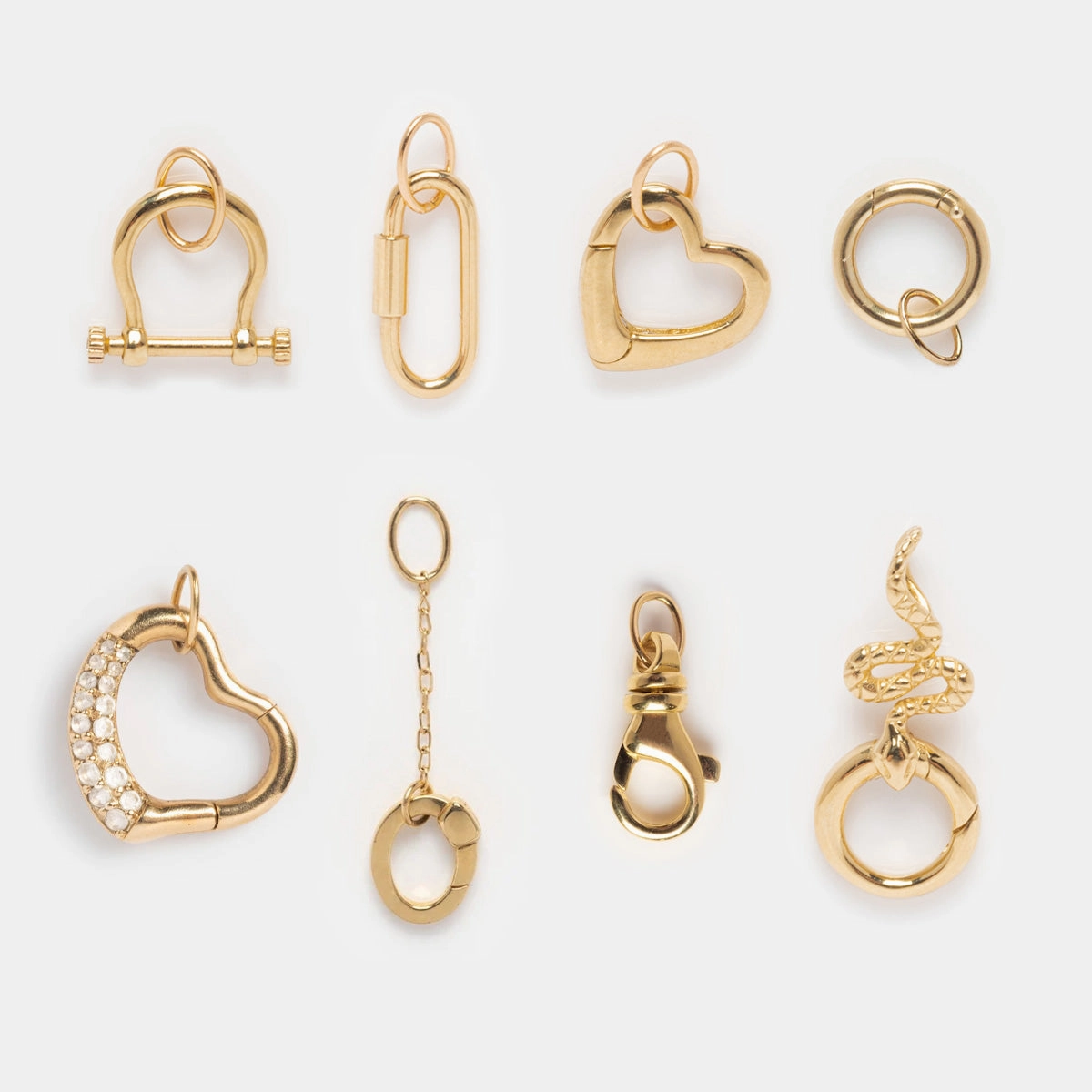 Solid Gold Charm Clip