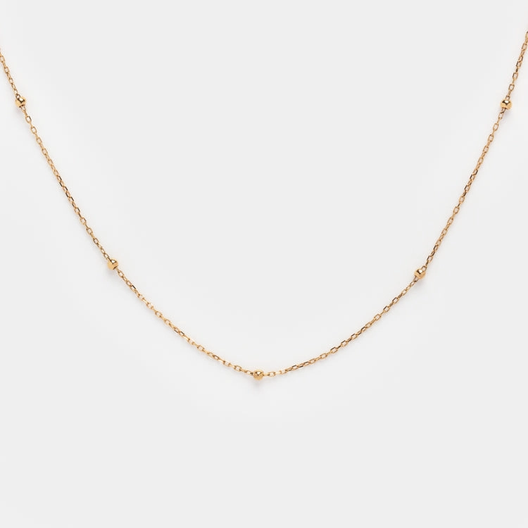Solid Gold Classic Beaded Chain