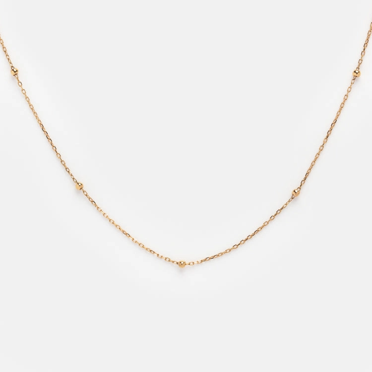 Solid Gold Classic Beaded Chain