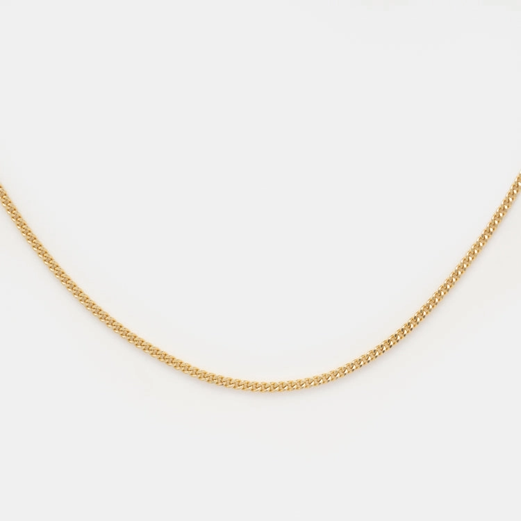 Solid Gold Classic Curb Chain Necklace