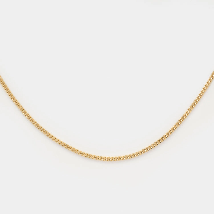 Solid Gold Classic Curb Chain Necklace