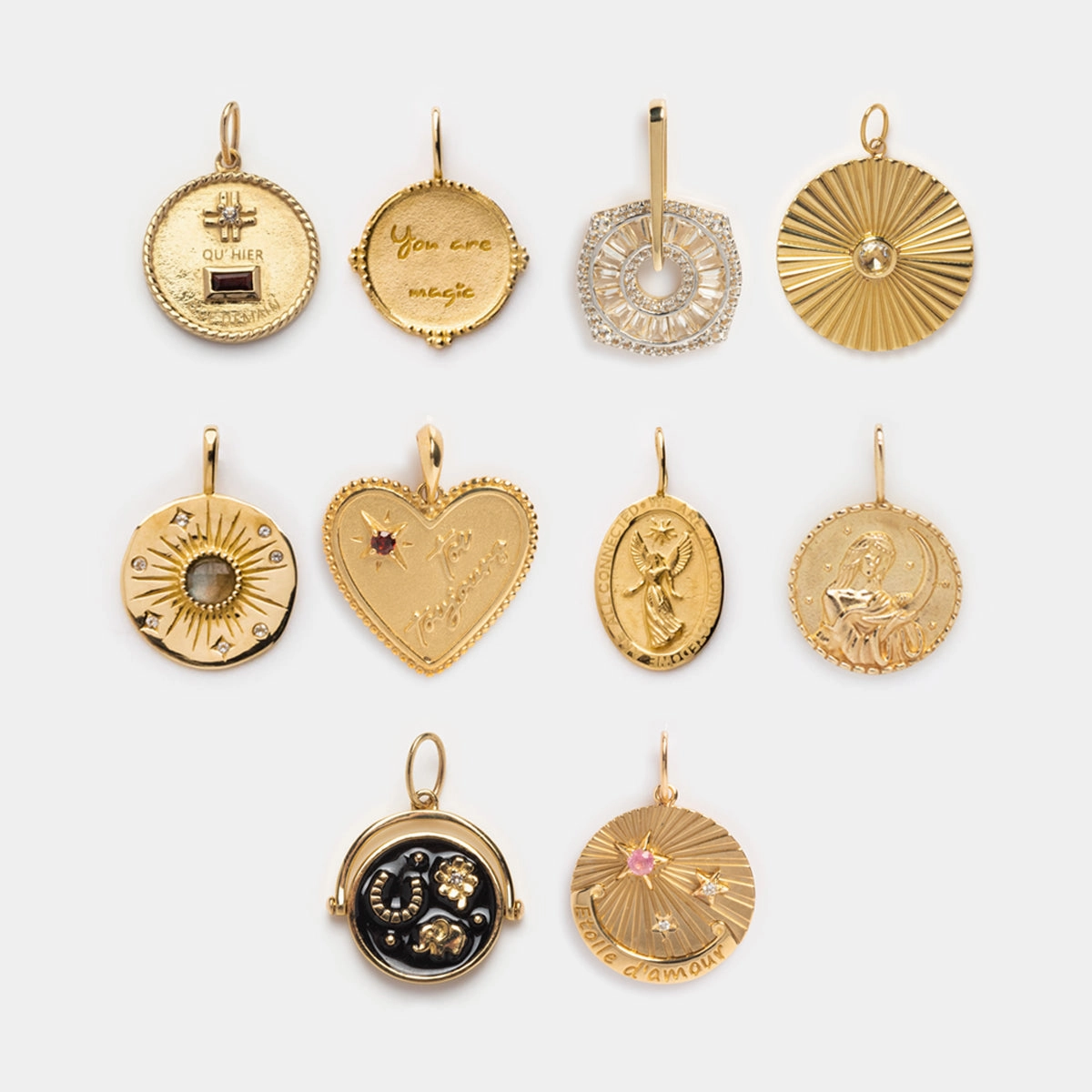 Solid Gold Coin Charm