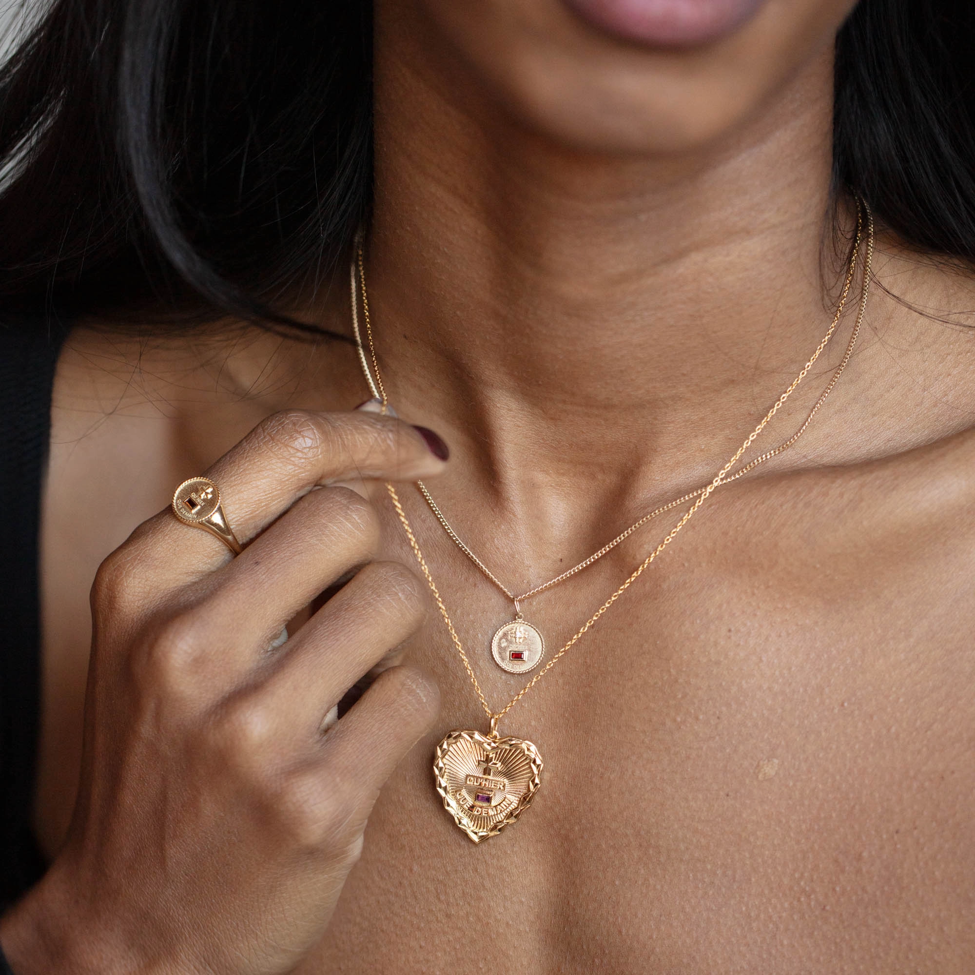 Solid Gold Coin Charm