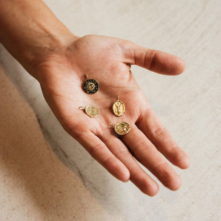 Solid Gold Coin Charm