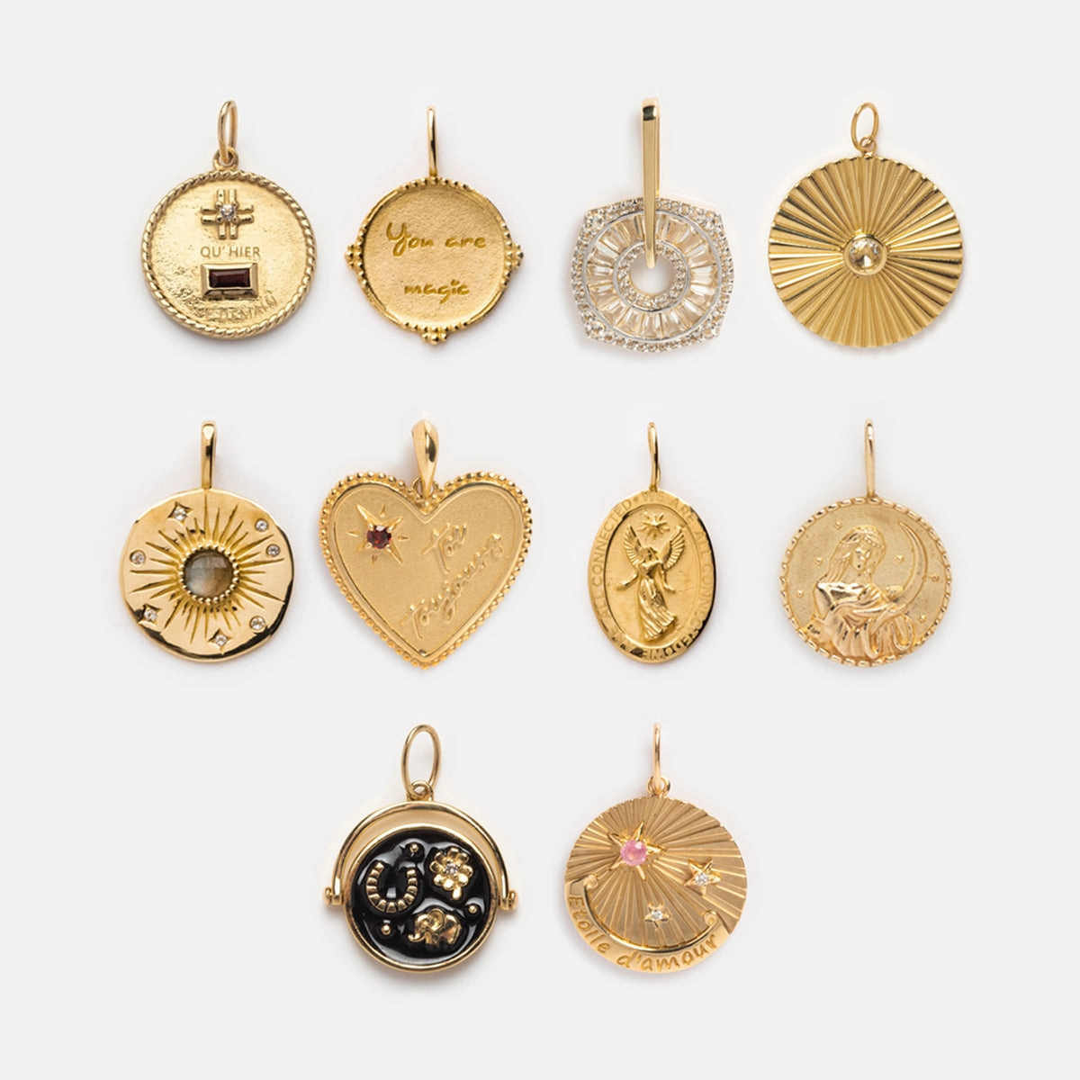 Solid Gold Coin Charm