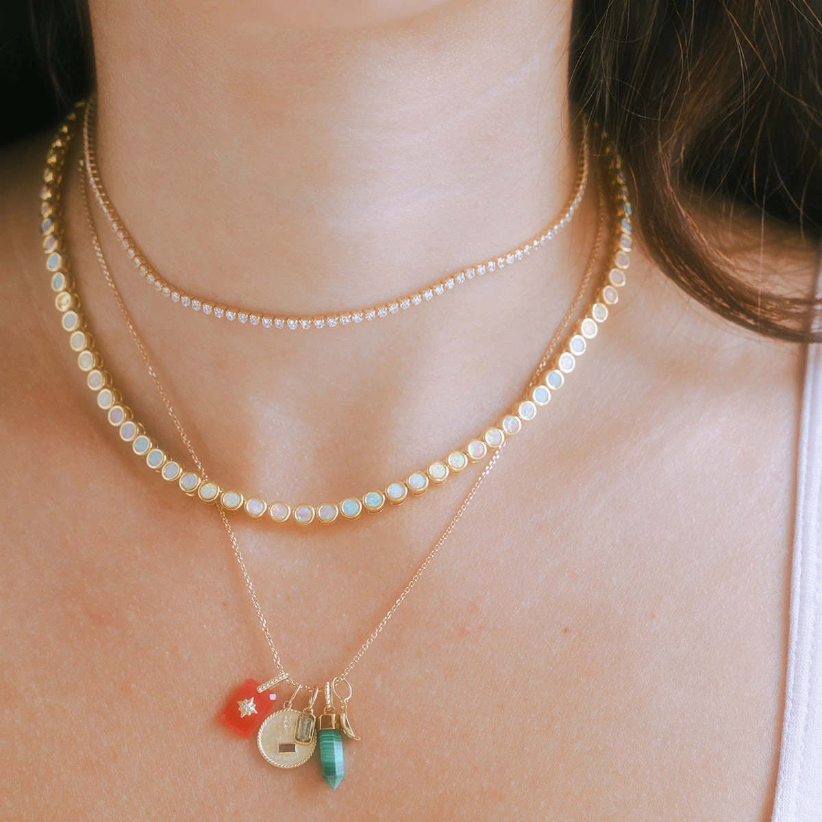 Solid Gold Crystal Charm for Manifestation