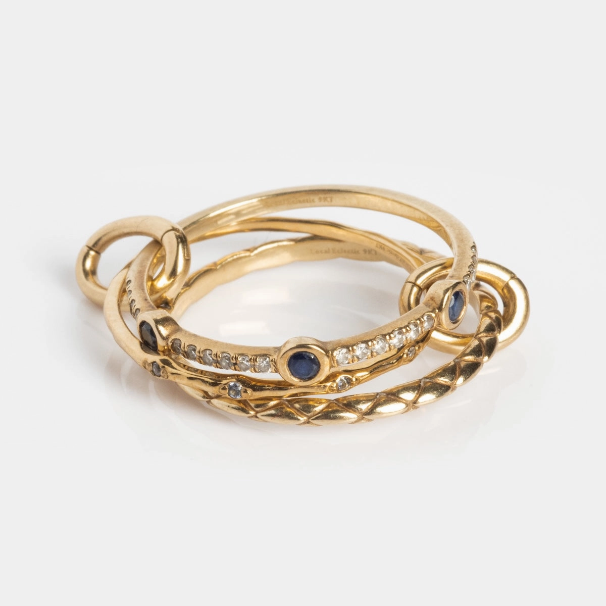 Solid Gold Delicate Woven Stacking Ring
