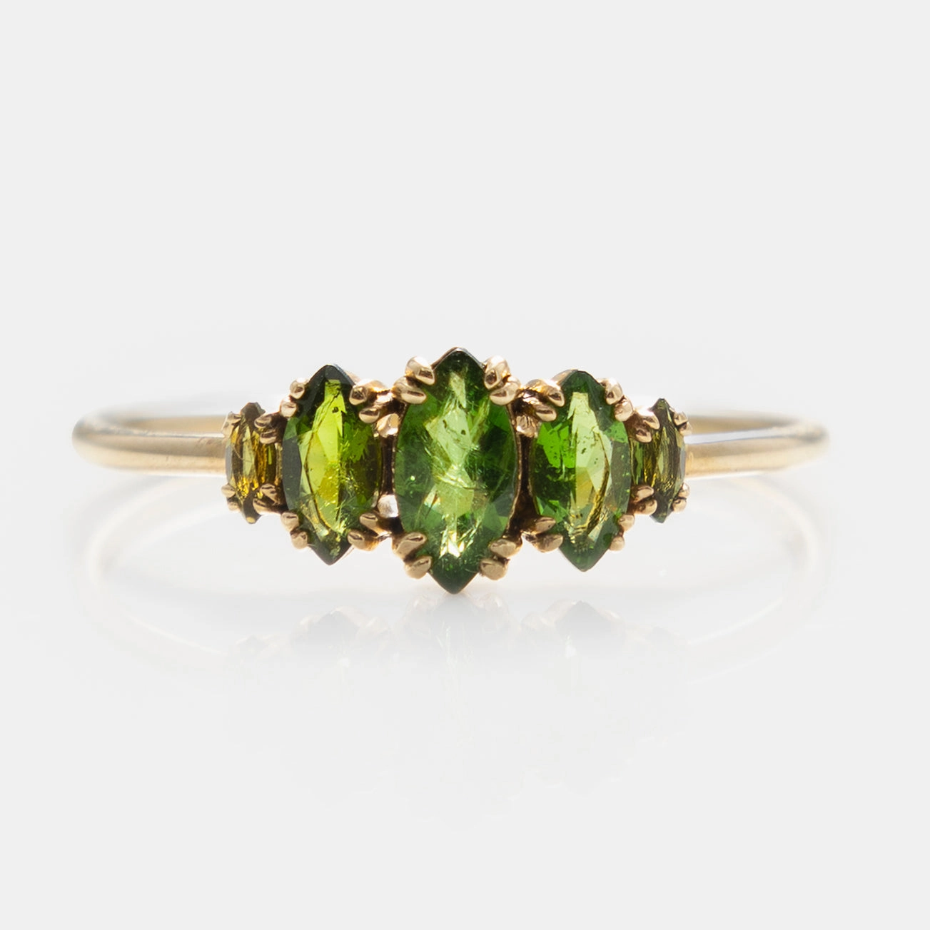 Solid Gold Essential Marquise Cluster Ring