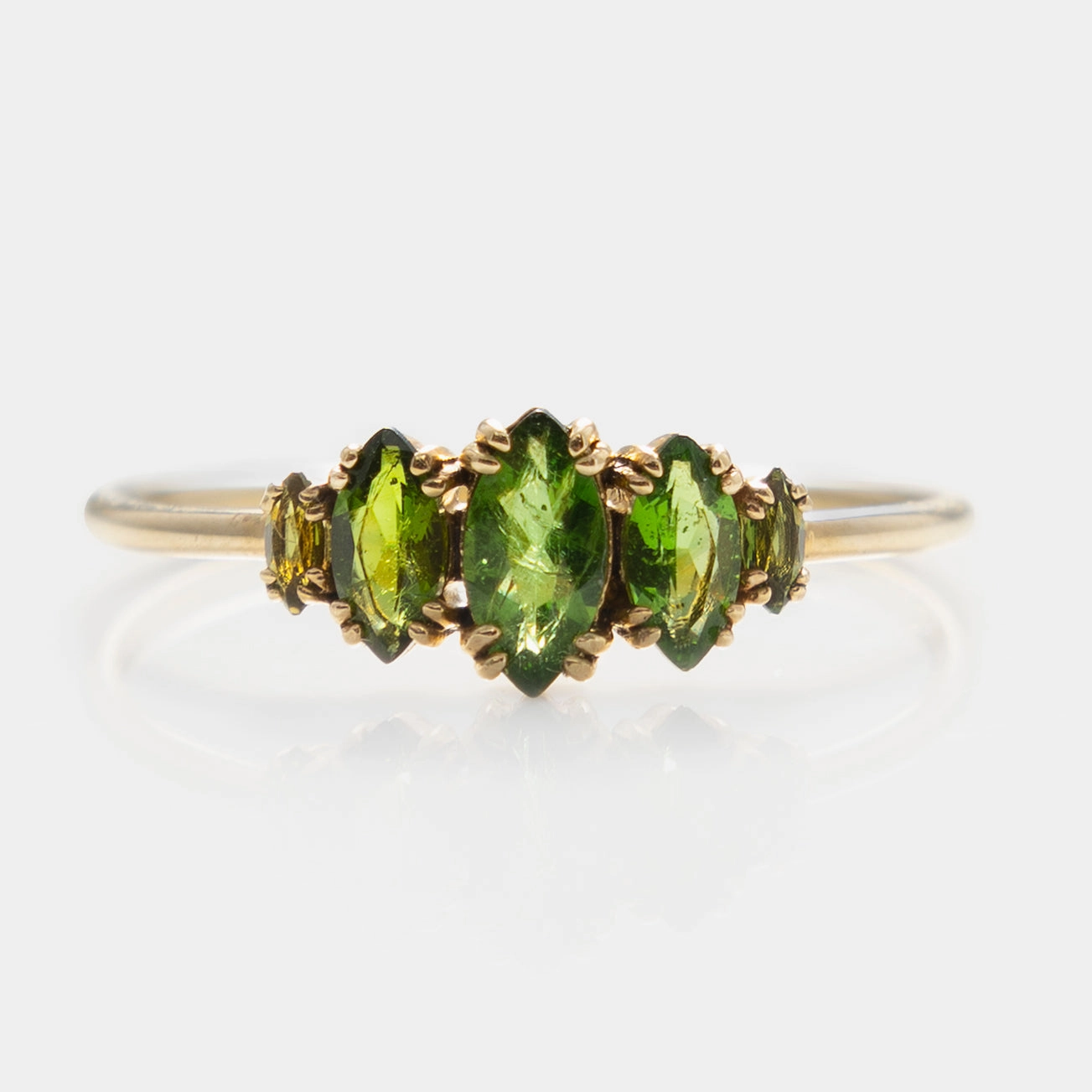 Solid Gold Essential Marquise Cluster Ring