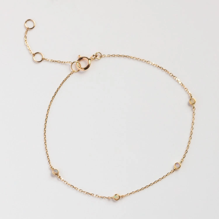 Solid Gold Everyday Opal Bracelet