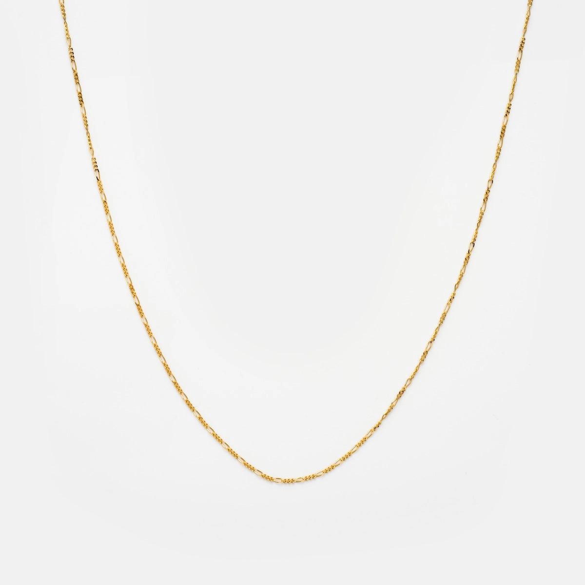 Solid Gold Figaro Chain