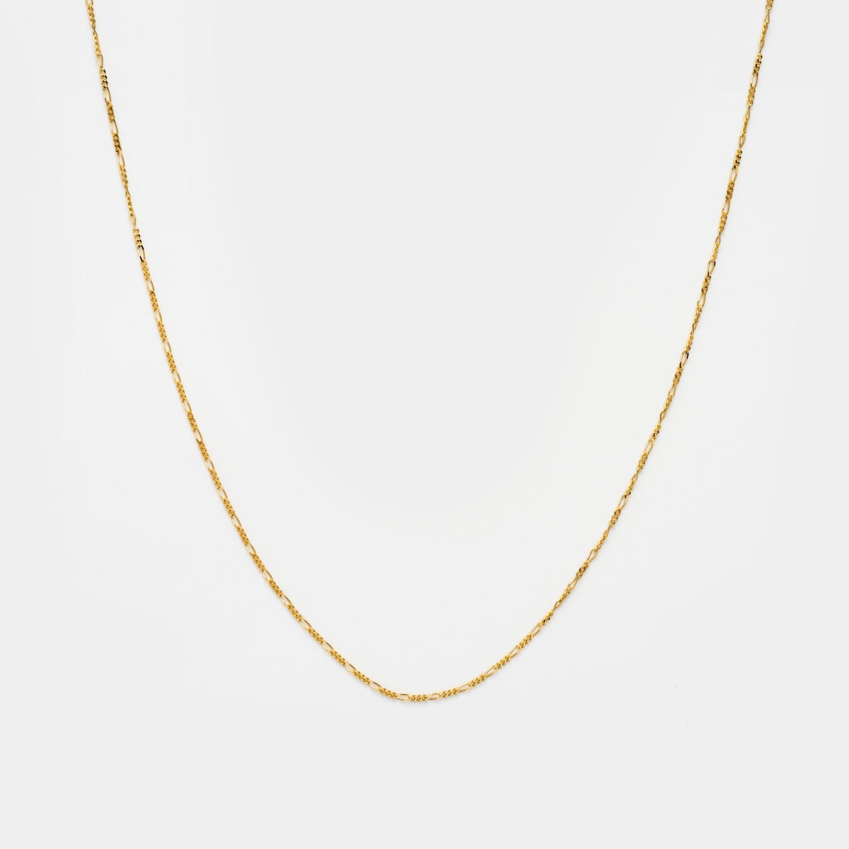 Solid Gold Figaro Chain