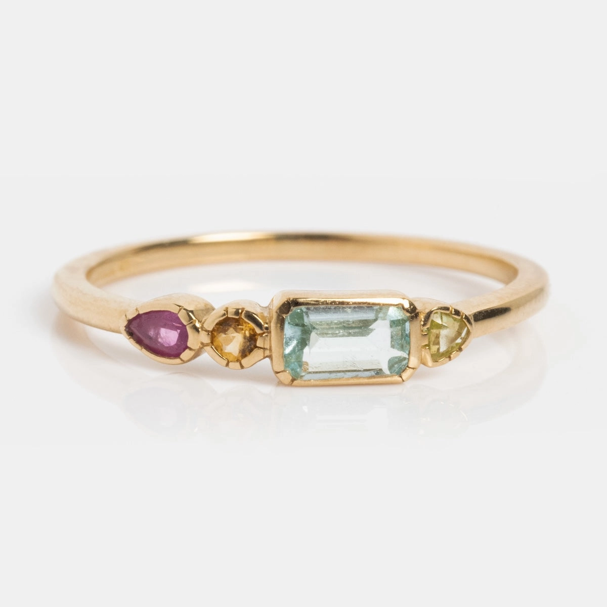 Solid Gold First Light Pastel Gemstone Ring