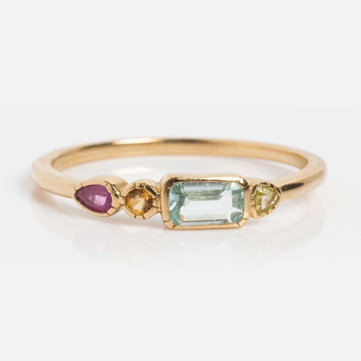 Solid Gold First Light Pastel Gemstone Ring